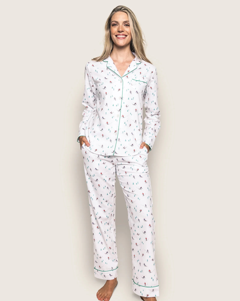 Petite Plume Women's Flannel Pajama Set in Apres Ski