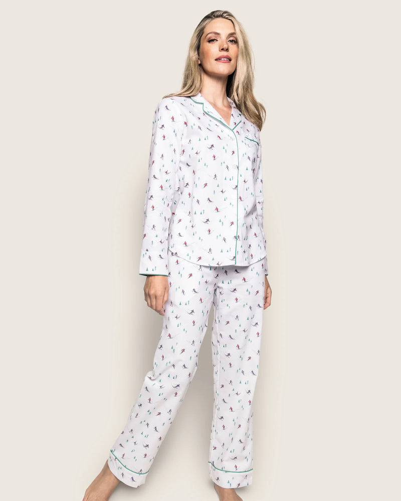 Petite Plume Women's Flannel Pajama Set in Apres Ski