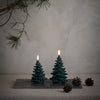 Piffany Copenhagen LED candle Christmas tree, Olive green, Smooth, 2.5 x 4.7"
