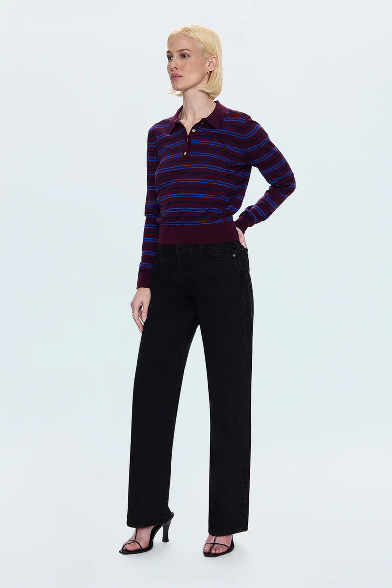 Pistola Tate High Rise Bowed Wide Leg Midnight Hour