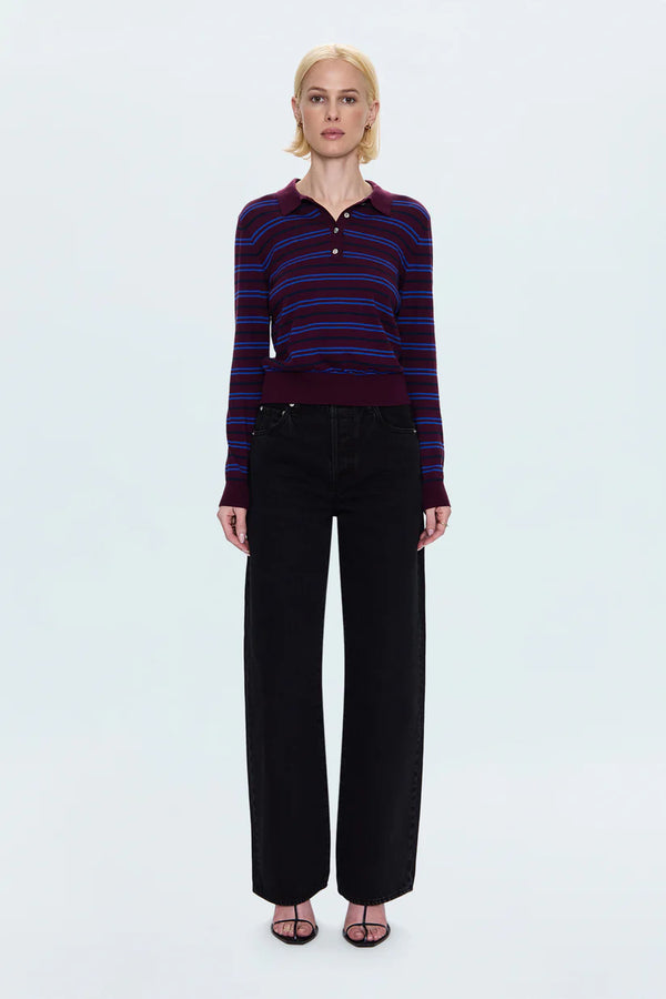 Pistola Tate High Rise Bowed Wide Leg Midnight Hour