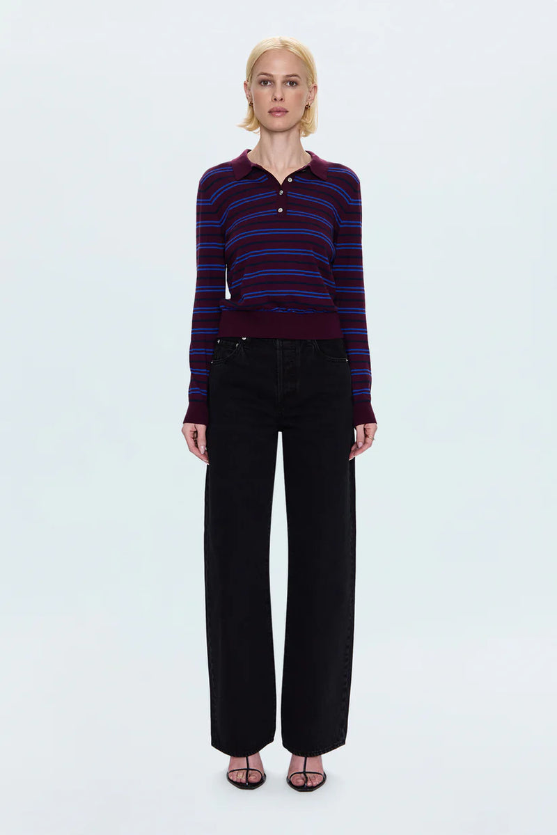 Pistola Tate High Rise Bowed Wide Leg Midnight Hour