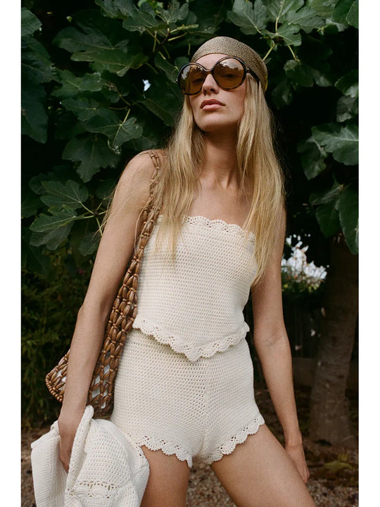 Posse Dylan Strapless Top Pearl