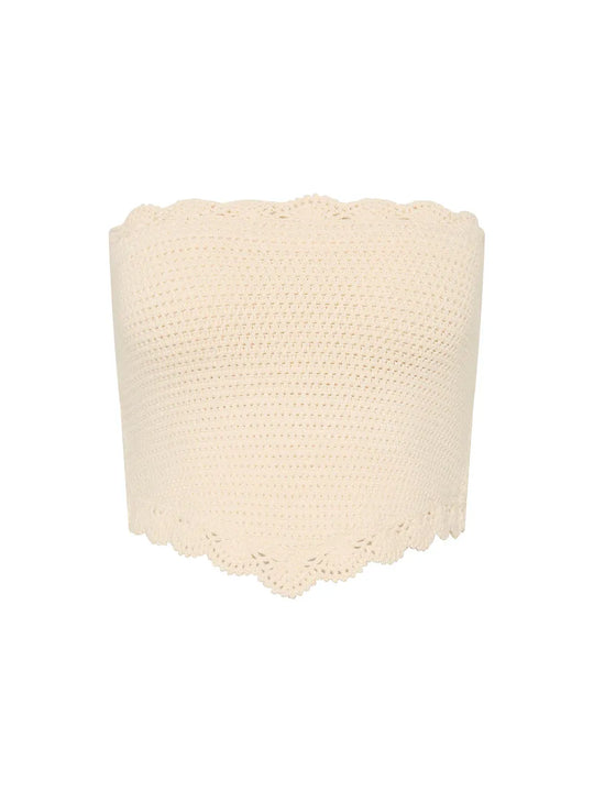 Posse Dylan Strapless Top Pearl