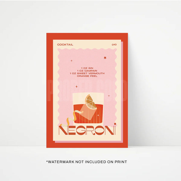Proper Goods Negroni Red | 16x20 Unframed