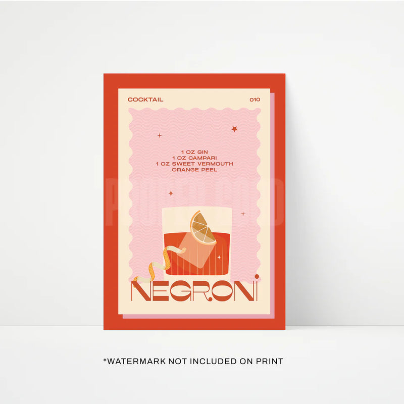 Proper Goods Negroni Red | 16x20 Unframed