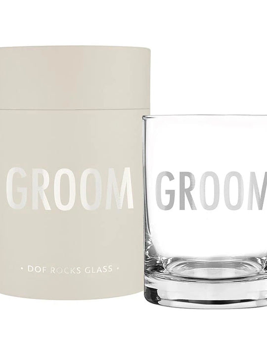 Santa Barbara Design Studio Double Old Fashion Glass - Groom