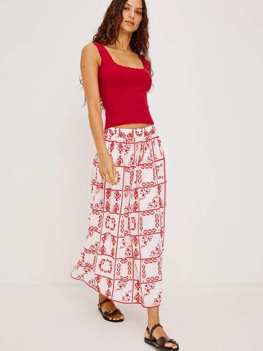Rails Dax Skirt - Ivory Red Handkerchief