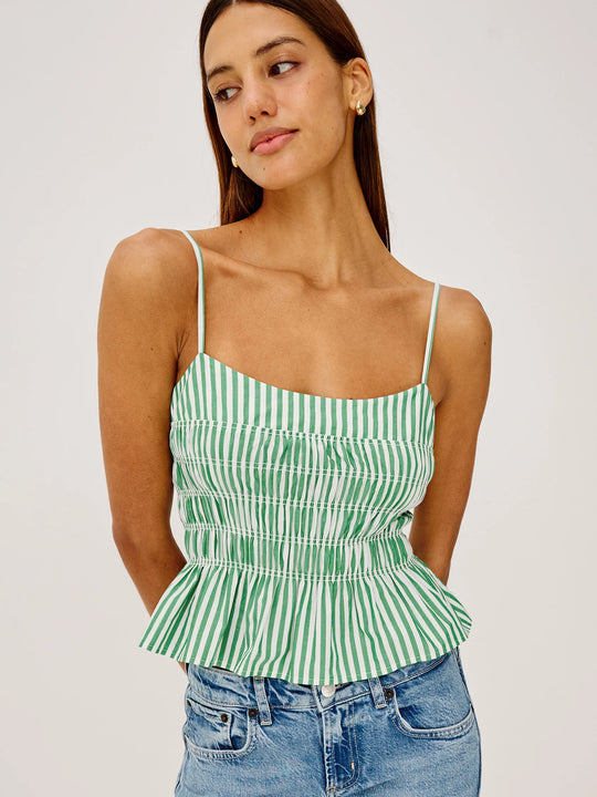 Rails Makenna Top - Emerald Stripe