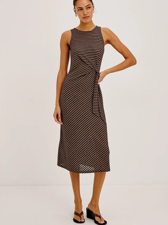 Rails Ricky Dress - Onyx Cocoa Stripe