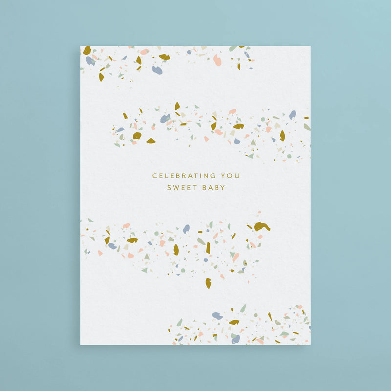 Ramona & Ruth Baby Terrazzo Card