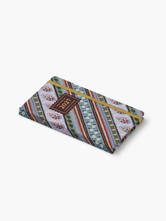 Rifle Paper Co. 12-Month Hardcover Pocket Planner - 2027 Paisley Stripe
