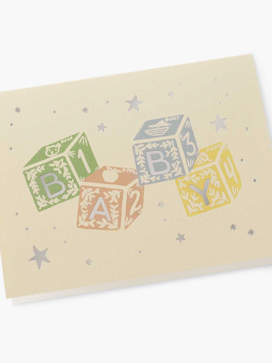 Rifle Paper Co. Classic Baby Blocks Card