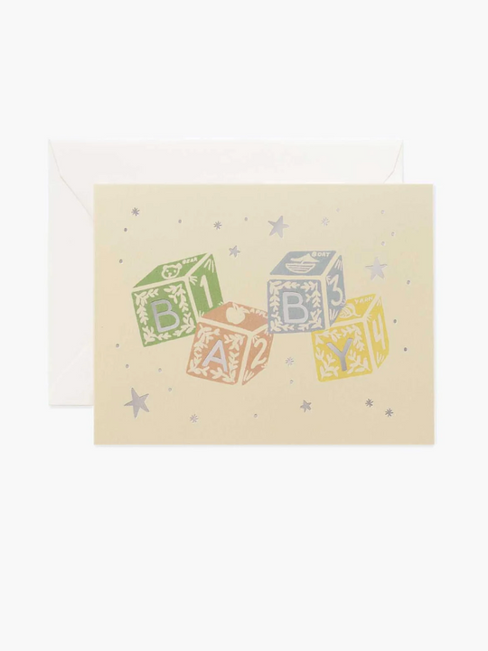 Rifle Paper Co. Classic Baby Blocks Card