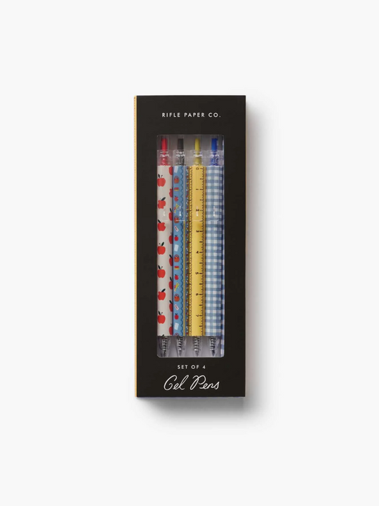 Rifle Paper Co. Schoolhouse Gel Pen Set of 4