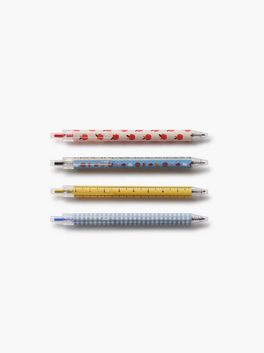 Rifle Paper Co. Schoolhouse Gel Pen Set of 4