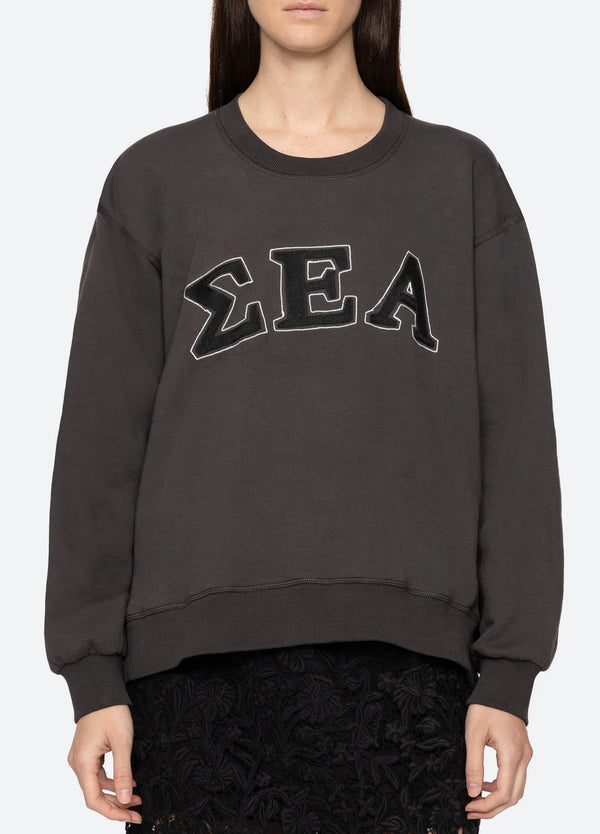 Sea NY Adonis Embroidery Sweatshirt Black