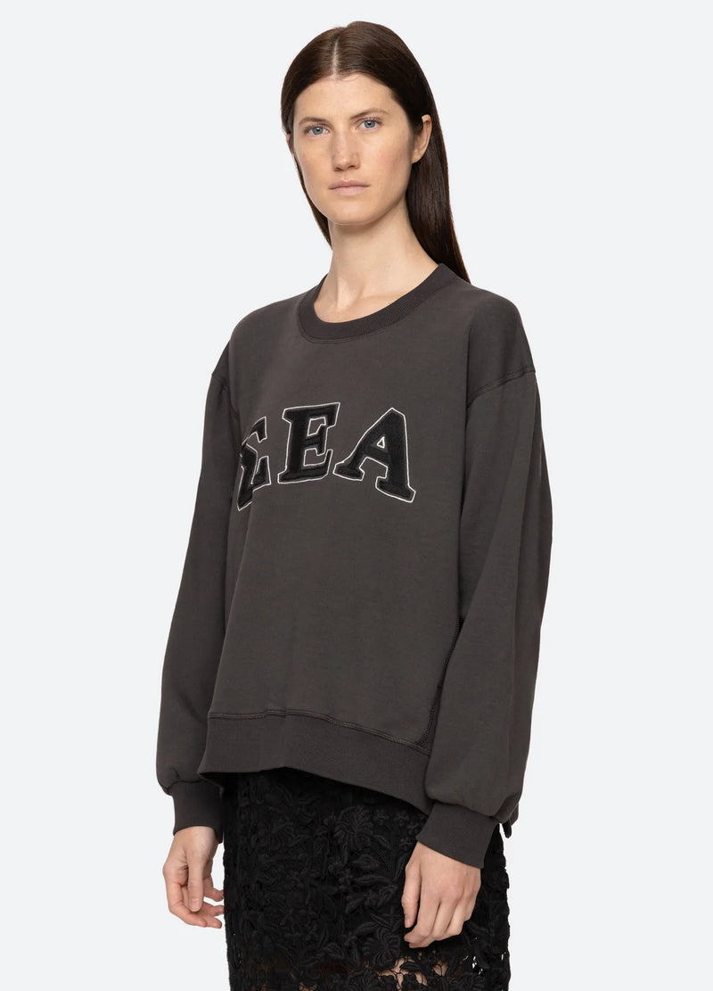 Sea NY Adonis Embroidery Sweatshirt Black