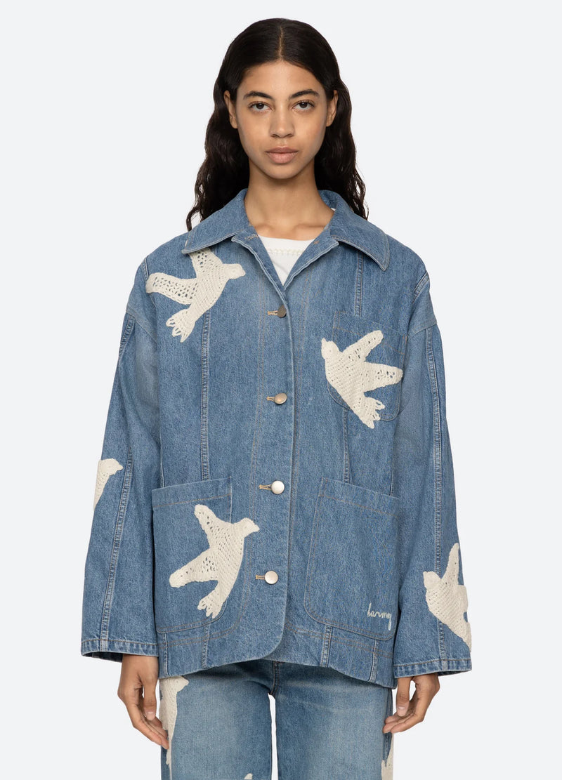 Sea NY Payton Denim Jacket Blue