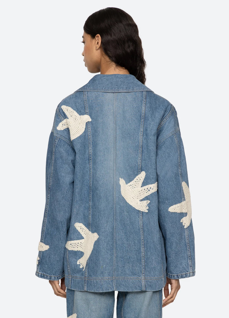 Sea NY Payton Denim Jacket Blue