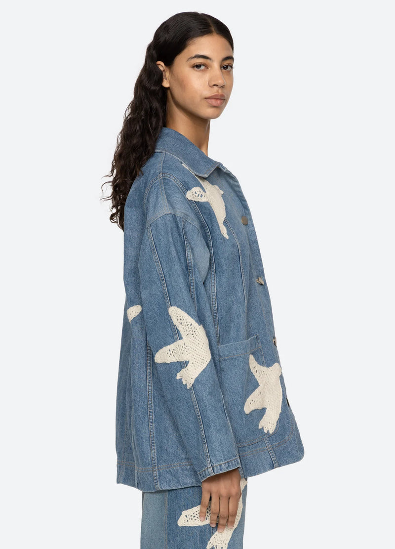 Sea NY Payton Denim Jacket Blue