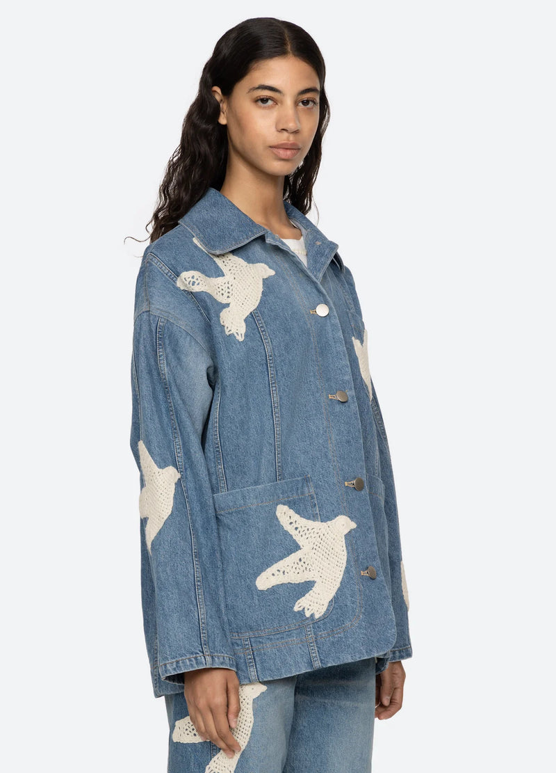 Sea NY Payton Denim Jacket Blue