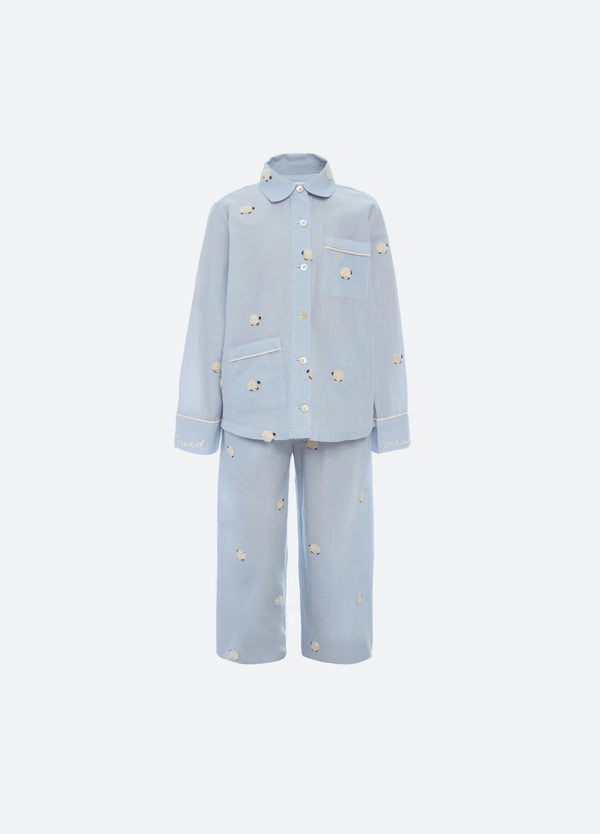 Sea NY Sheep Kids PJ Set Sky