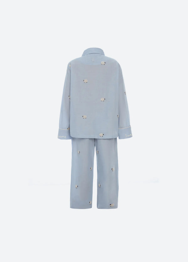 Sea NY Sheep Kids PJ Set Sky