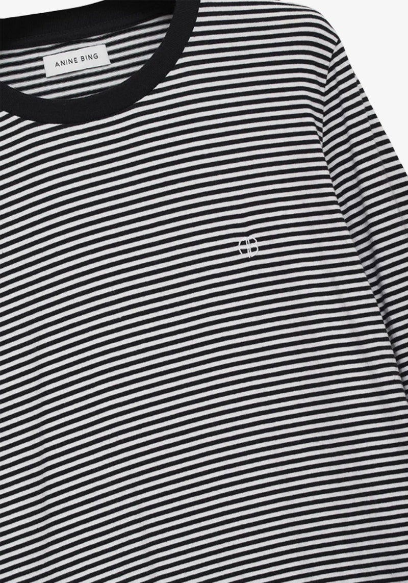 Anine Bing Rylan Tee - Black And White Stripe