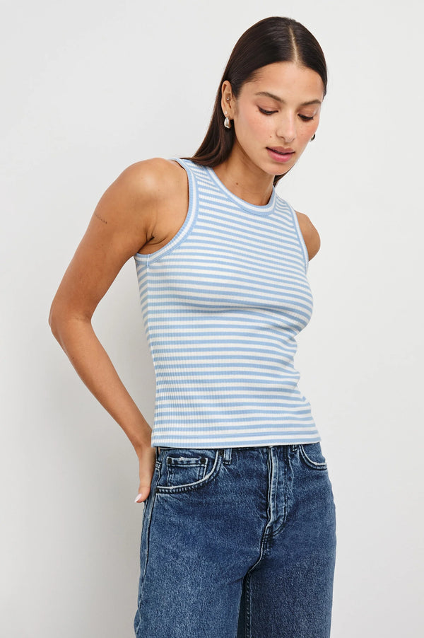 Rails  Racer Tank Chambray Blue