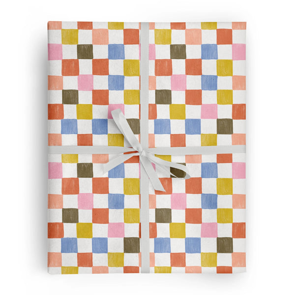 Ramona & Ruth Check Gift Wrap Roll