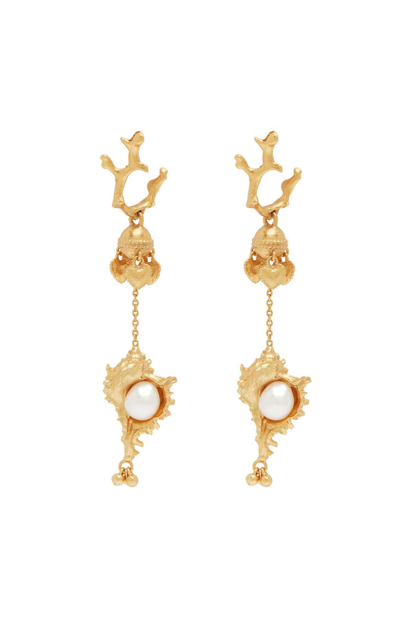 Alemais Reverie Conch Drop Earrings