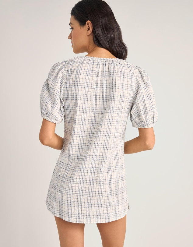 Rhythm Desi Plaid Mini Dress Blue