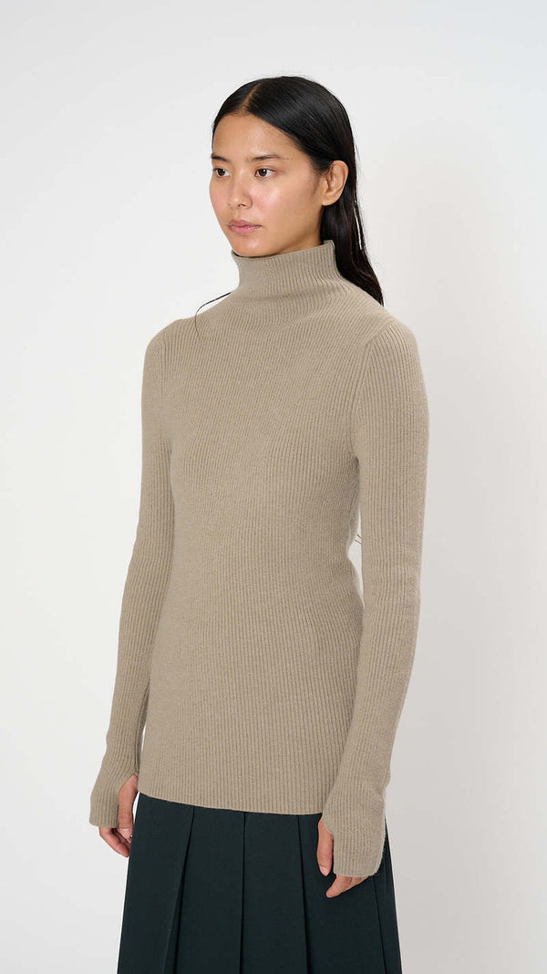 Lauren Manoogian Rib Mockneck Stoneware