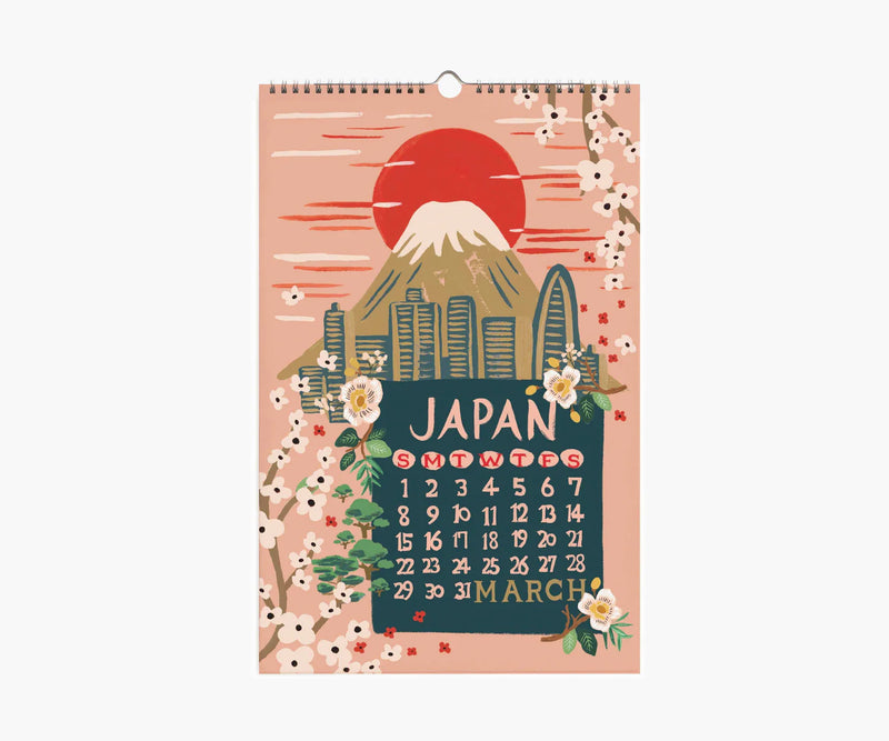 Rifle Paper Co. 2026 World Travel Wall Calendar