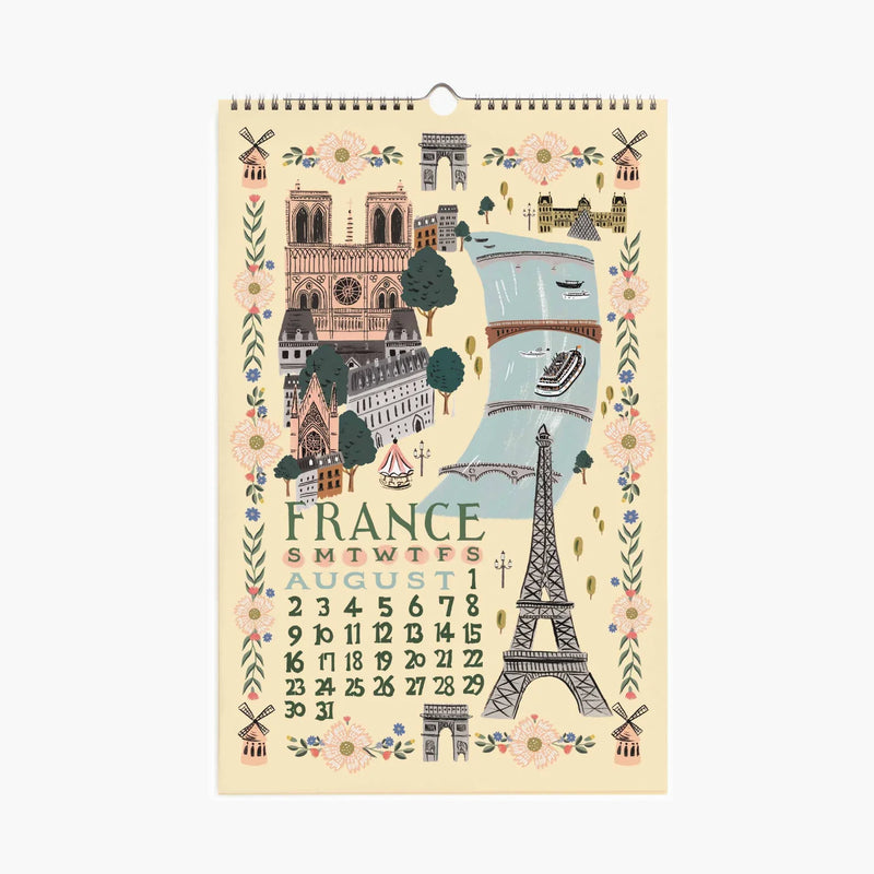 Rifle Paper Co. 2026 World Travel Wall Calendar