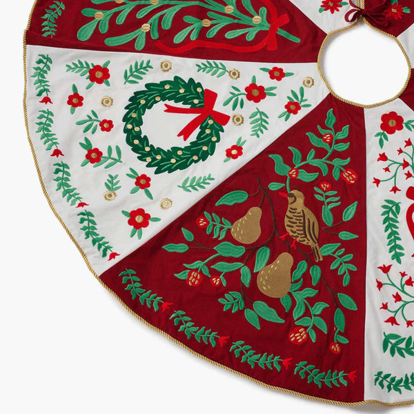 Rifle Paper Co. Christmastide Embroidered Tree Skirt