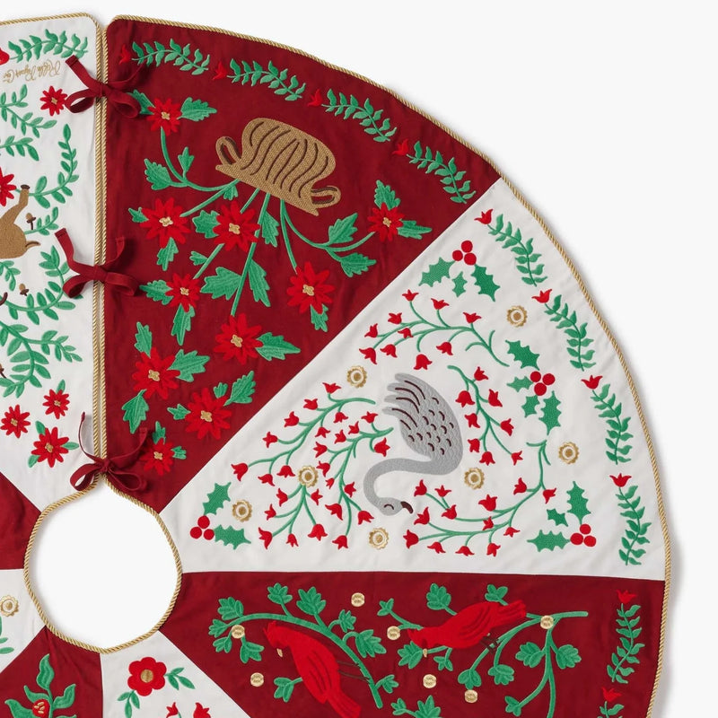 Rifle Paper Co. Christmastide Embroidered Tree Skirt