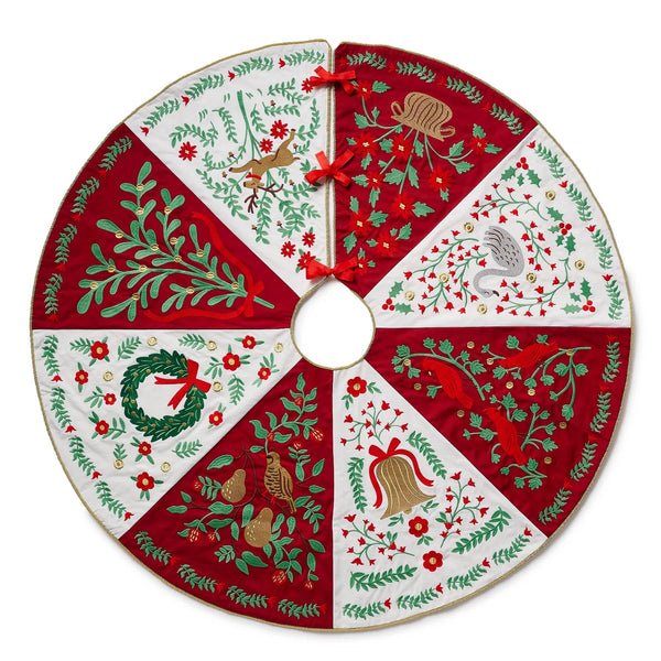 Rifle Paper Co. Christmastide Embroidered Tree Skirt