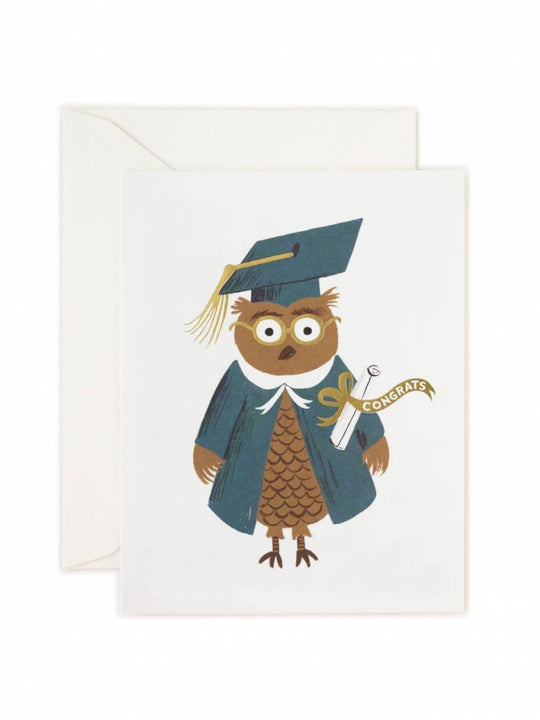 Rifle Paper Co. Congrats Owl Graduation Card