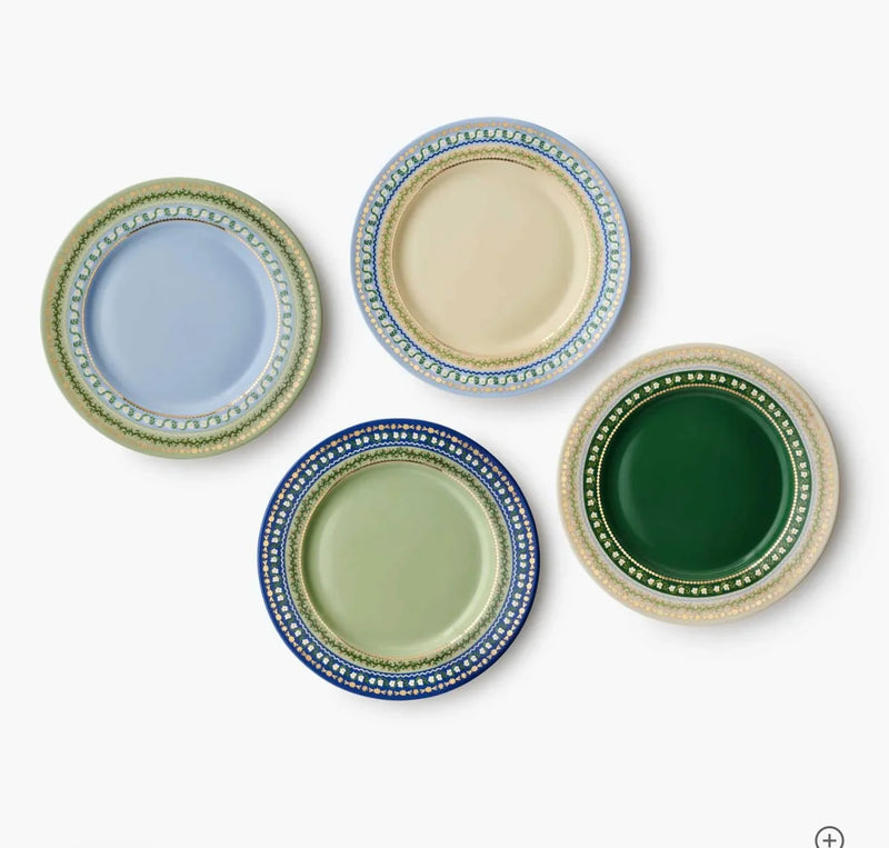 Rifle Paper Co. Delphine Porcelain Dessert Plate Set