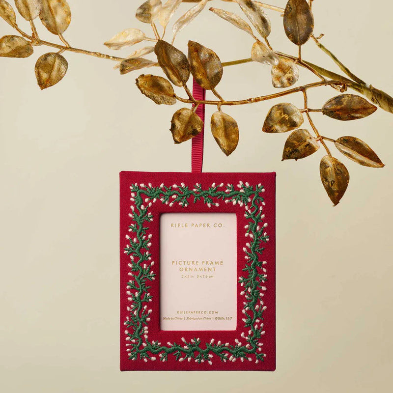 Rifle Paper Co. Garland Embroidered Frame Ornament