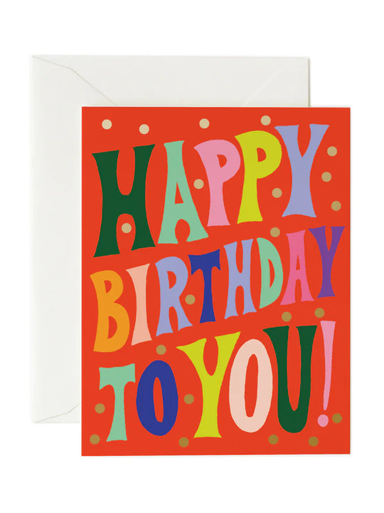 Rifle Paper Co. Groovy Birthday Card