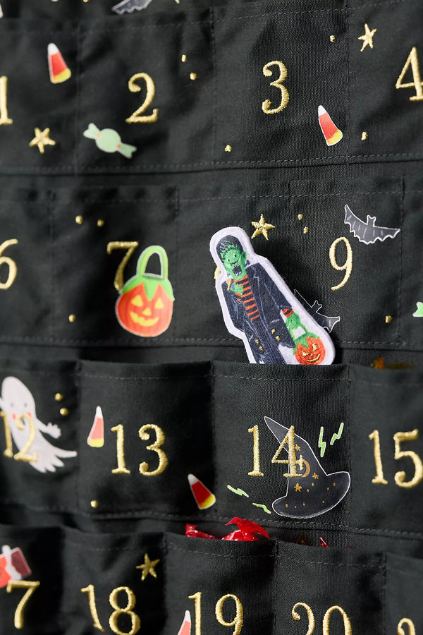 Rifle Paper Co. Halloween Parade Embroidered Hanging Countdown Calendar