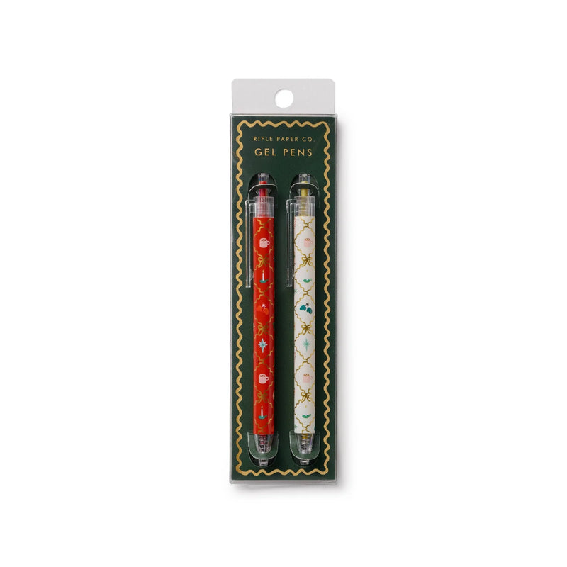 Rifle Paper Co. Holiday Argyle Gel Pen Set of 2