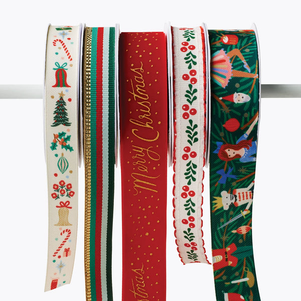 Rifle Paper Co. Holiday Ribbon Set of 5