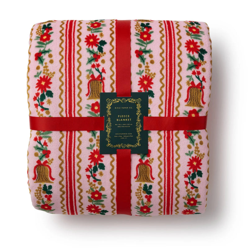 Rifle Paper Co. Holly Jolly Fleece Blanket