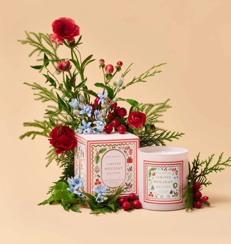 Rifle Paper Co. Holly Jolly Nutcracker Holiday 9oz Glass Candle