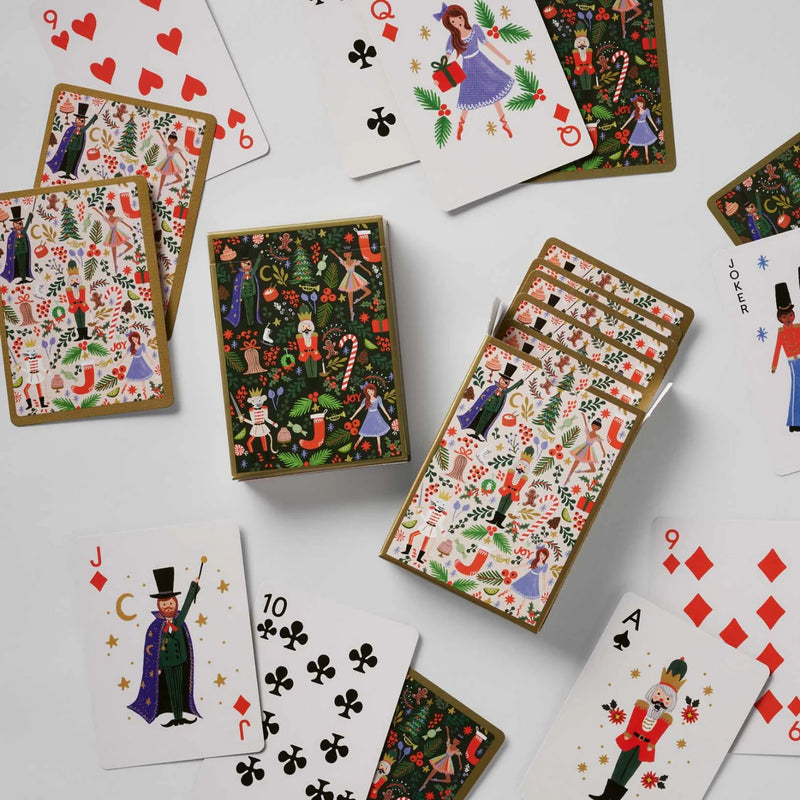 Rifle Paper Co. Holly Jolly Nutcracker Playing Card Set