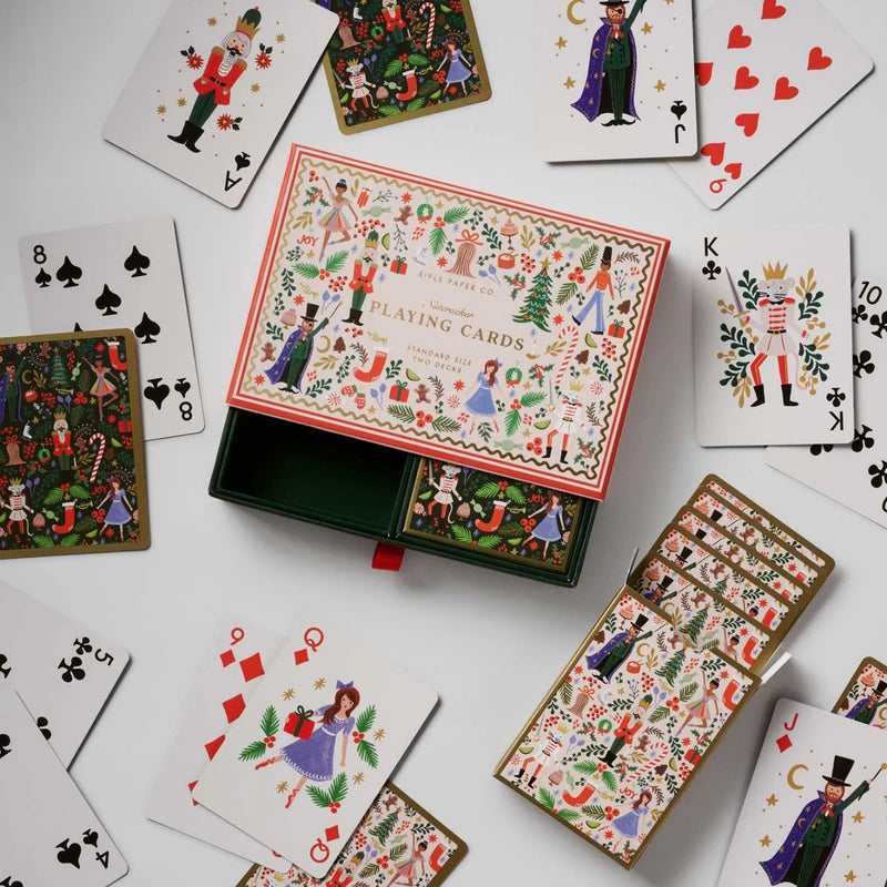 Rifle Paper Co. Holly Jolly Nutcracker Playing Card Set